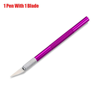 Drožybos metalinis peilis „pasidaryk pats“ meno pjovimo įrankis, rankdarbių pjovimo „Kinfe“ graviravimo pjaustytuvas su ašmenų saugos pjaustytuvu Popieriaus peilis pjovimo rašiklis