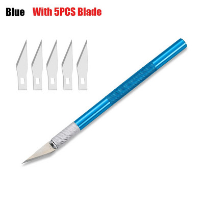 Drožybos metalinis peilis „pasidaryk pats“ meno pjovimo įrankis, rankdarbių pjovimo „Kinfe“ graviravimo pjaustytuvas su ašmenų saugos pjaustytuvu Popieriaus peilis pjovimo rašiklis