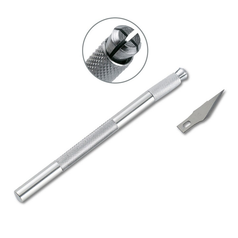 Drožybos metalinis peilis „pasidaryk pats“ meno pjovimo įrankis, rankdarbių pjovimo „Kinfe“ graviravimo pjaustytuvas su ašmenų saugos pjaustytuvu Popieriaus peilis pjovimo rašiklis