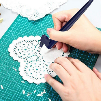 Направи си сам Art Craft Режещи инструменти Резачка за хартия с 360 въртящи се остриета 3 Заменете ножа Устойчив на износване режещ инструмент Изработка на решетки за прозорци