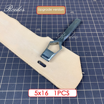 5x8/16/20/22/25mm manuálny dierovač na kožené opasky s plochými otvormi, RCIDOS dierovač na vrecia, nehrdzavejúca oceľ, cena 1 ks