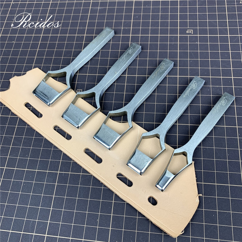 5x8/16/20/22/25mm manuálny dierovač na kožené opasky s plochými otvormi, RCIDOS dierovač na vrecia, nehrdzavejúca oceľ, cena 1 ks