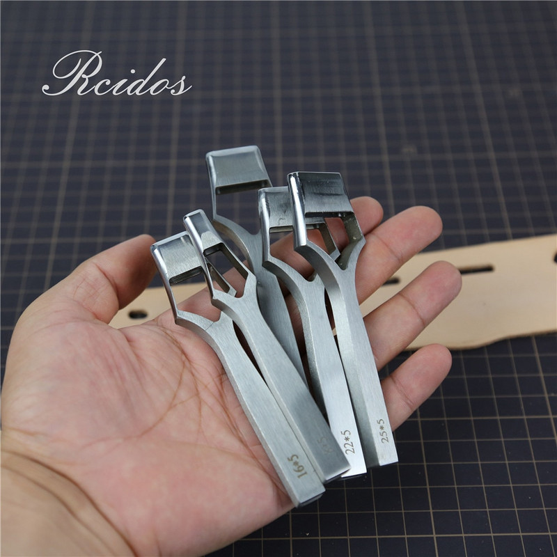 5x8/16/20/22/25mm manuálny dierovač na kožené opasky s plochými otvormi, RCIDOS dierovač na vrecia, nehrdzavejúca oceľ, cena 1 ks