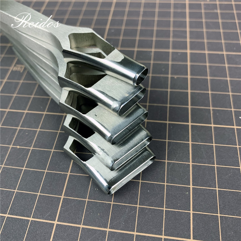 5x8/16/20/22/25mm manuálny dierovač na kožené opasky s plochými otvormi, RCIDOS dierovač na vrecia, nehrdzavejúca oceľ, cena 1 ks