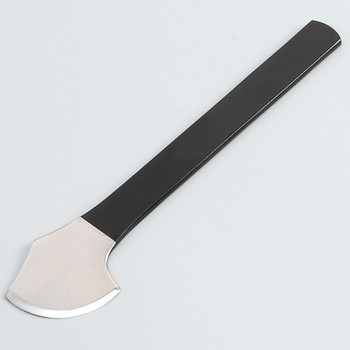 1 τεμ. Δερμάτινο μαχαίρι κοπής Εργαλείο δερμάτινη χειροτεχνία Peeling Αιχμηρή λαβή Μαχαίρι Χειροποίητο DIY Εργαλείο λοξό στρογγυλό δερμάτινο μαχαίρι κοπής