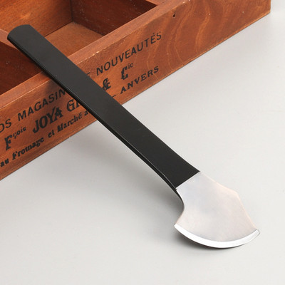 1Pcs Leather Cutter Knife Tool Leather Craft Peeling Sharp Hand Knife Handmade Направи си сам Инструмент Наклонен кръгъл кожен нож за рязане