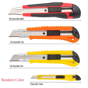 Nonvor Random Color Retractable Utility Knife Art Utility Knife Σχεδιασμός με αυτοασφάλιση γωνία με μαχαίρι χαρτικής κοπής κατάγματος