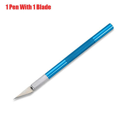 „Pasidaryk pats“ meno pjovimo įrankis, rankdarbiams skirtas pjaustymo įrankis su ašmenų saugos pjaustytuvu Popieriaus peilis su 5 vnt ašmenimis pjovimo rašiklis metalo graviravimo rašiklis