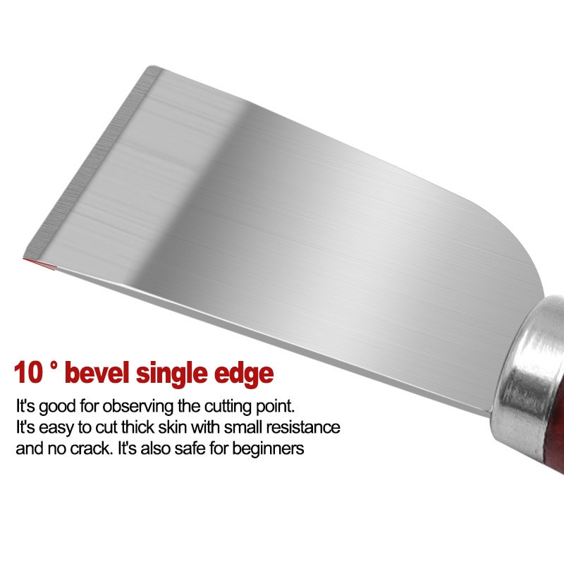 Πρακτικό DIY Craft Leather κοπής και κοπής μαχαίρι ανθεκτικό δερμάτινο εργαλείο σκάλισμα με ξύλινη λαβή και λεπίδα από ανοξείδωτο χάλυβα