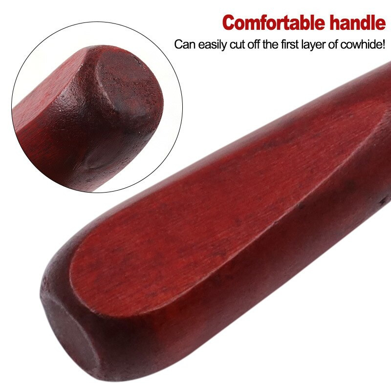 Πρακτικό DIY Craft Leather κοπής και κοπής μαχαίρι ανθεκτικό δερμάτινο εργαλείο σκάλισμα με ξύλινη λαβή και λεπίδα από ανοξείδωτο χάλυβα