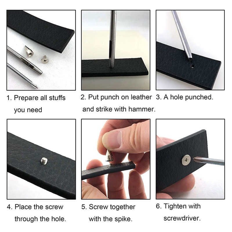 70 kompleta Srebrni mješoviti šiljci i nitne konusni Croc šiljci Komplet kožnih zakovica za odjeću Cipele Remeni DIY