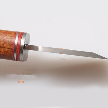 1 ΤΕΜ Χάλυβας μαχαίρι μαχαιριού κοπής δέρματος χειροτεχνίας DIY πάχους 3 χιλιοστών 35 χιλιοστών φαρδιά λεπίδα