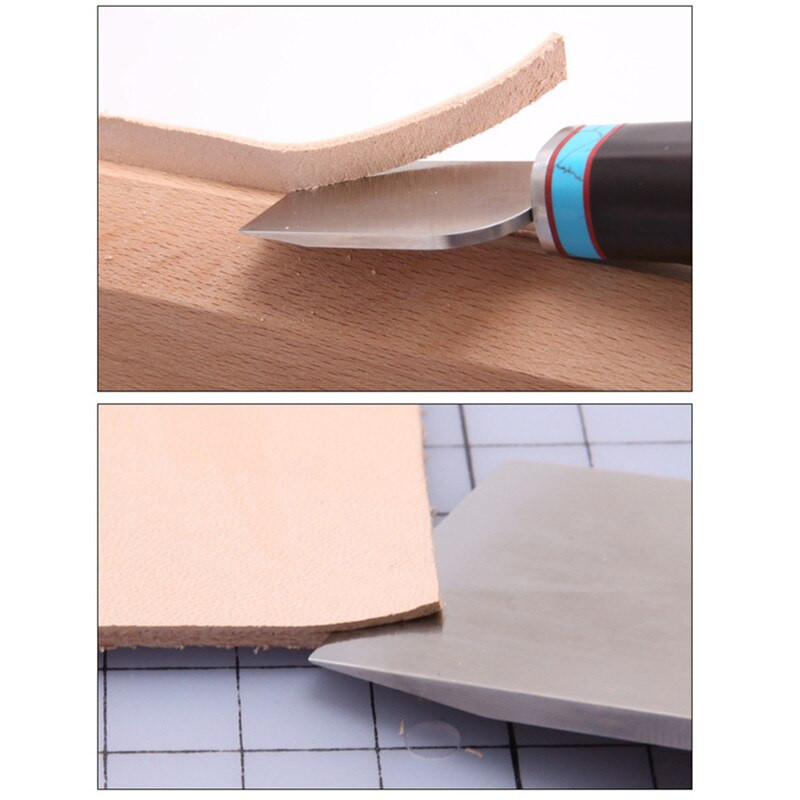 1 ΤΕΜ Χάλυβας μαχαίρι μαχαιριού κοπής δέρματος χειροτεχνίας DIY πάχους 3 χιλιοστών 35 χιλιοστών φαρδιά λεπίδα