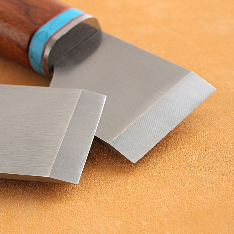 1 ΤΕΜ Χάλυβας μαχαίρι μαχαιριού κοπής δέρματος χειροτεχνίας DIY πάχους 3 χιλιοστών 35 χιλιοστών φαρδιά λεπίδα