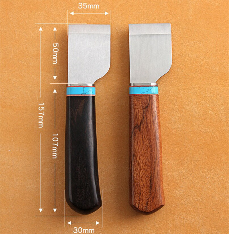 1 ΤΕΜ Χάλυβας μαχαίρι μαχαιριού κοπής δέρματος χειροτεχνίας DIY πάχους 3 χιλιοστών 35 χιλιοστών φαρδιά λεπίδα