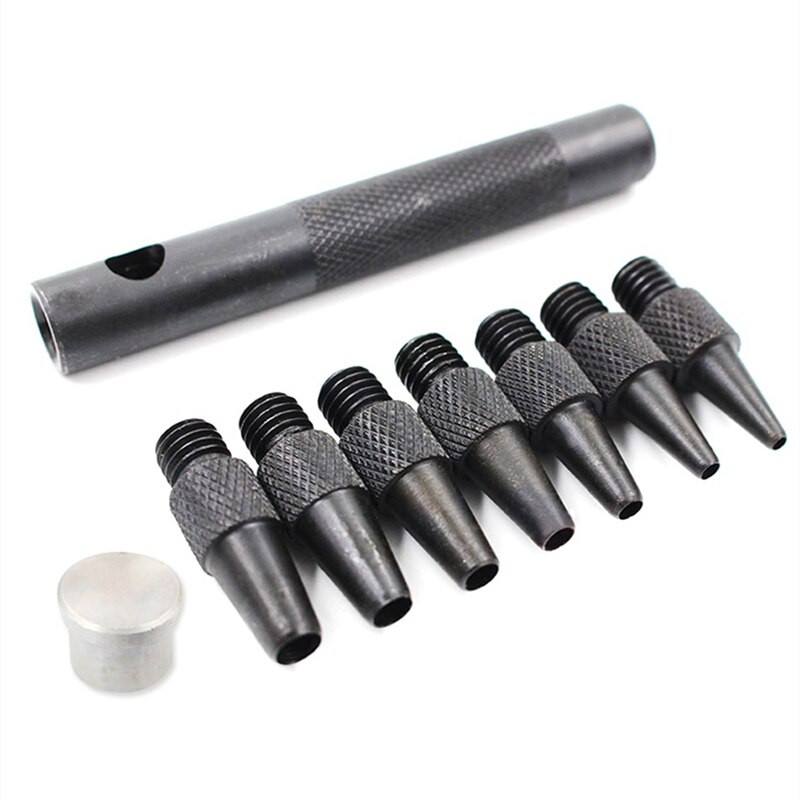 Vijak za bušenje rupa, uklonjiva automatska bušilica za knjige sa vrhom od 7 veličina 2-5 mm Automatski remeni Alat za probijanje vijaka Kožni alat za remenčiće za satove Remeni