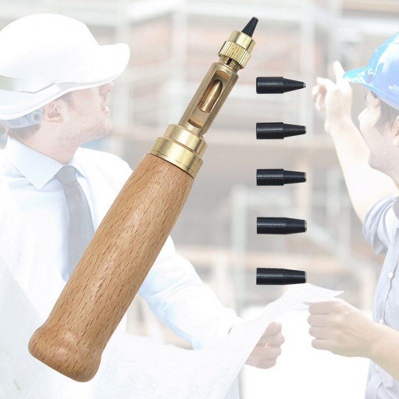 Perforator cu șurub Instrument japonez Curea centrală automată Mâner de hârtie Perforatoare din lemn Legătorie de cărți Burghiu ajustabil Tăiere meșteșug