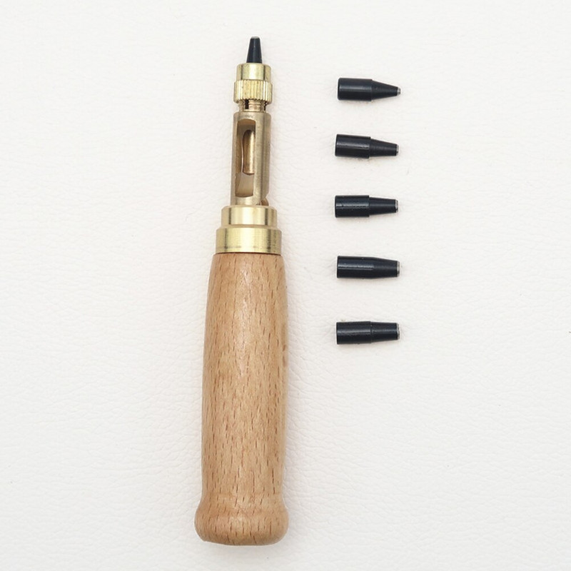 Perforator cu șurub Instrument japonez Curea centrală automată Mâner de hârtie Perforatoare din lemn Legătorie de cărți Burghiu ajustabil Tăiere meșteșug