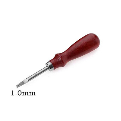 1 buc. Teșit pentru margini din piele Instrument pentru artizanat din piele 1.0/1.2/1.4/1.6mm Instrument de tăiere cuțit teșit cu mâner din lemn
