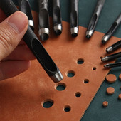 Στρογγυλό κοίλο σετ διάτρησης 10 τμχ Δερμάτινο Εργαλείο διάτρησης με κούφια τρύπα Εργαλείο κοπής για ζώνες ρολογιών Ζώνες καμβά (1-10 mm)