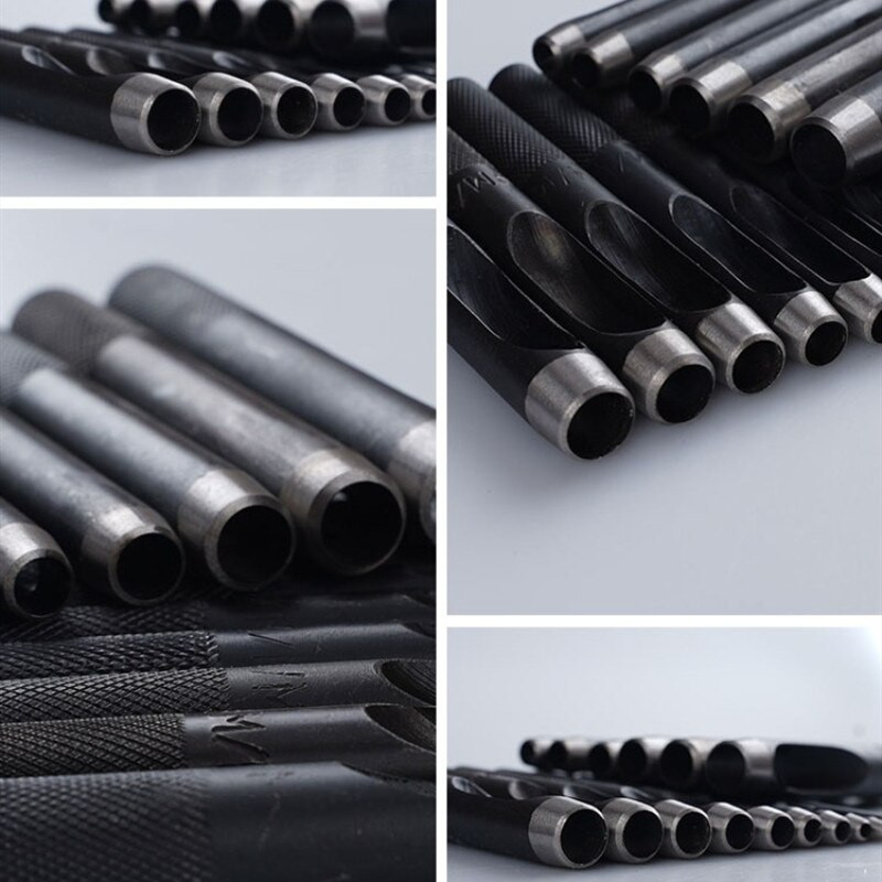 Στρογγυλό κοίλο σετ διάτρησης 10 τμχ Δερμάτινο Εργαλείο διάτρησης με κούφια τρύπα Εργαλείο κοπής για ζώνες ρολογιών Ζώνες καμβά (1-10 mm)