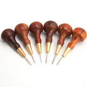 Bőr varrás csíra gyémánt alakú ébenfekete fekete sárgaréz kézműves szerszám kézi varrás csíra DIY varrókúp