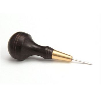 Δερμάτινο σουβλί ραφής σε σχήμα διαμαντιού Ebony Blackwood Brass Craft Εργαλείο χειροτεχνίας ραπτικό σουβλί DIY Stitcher Taper