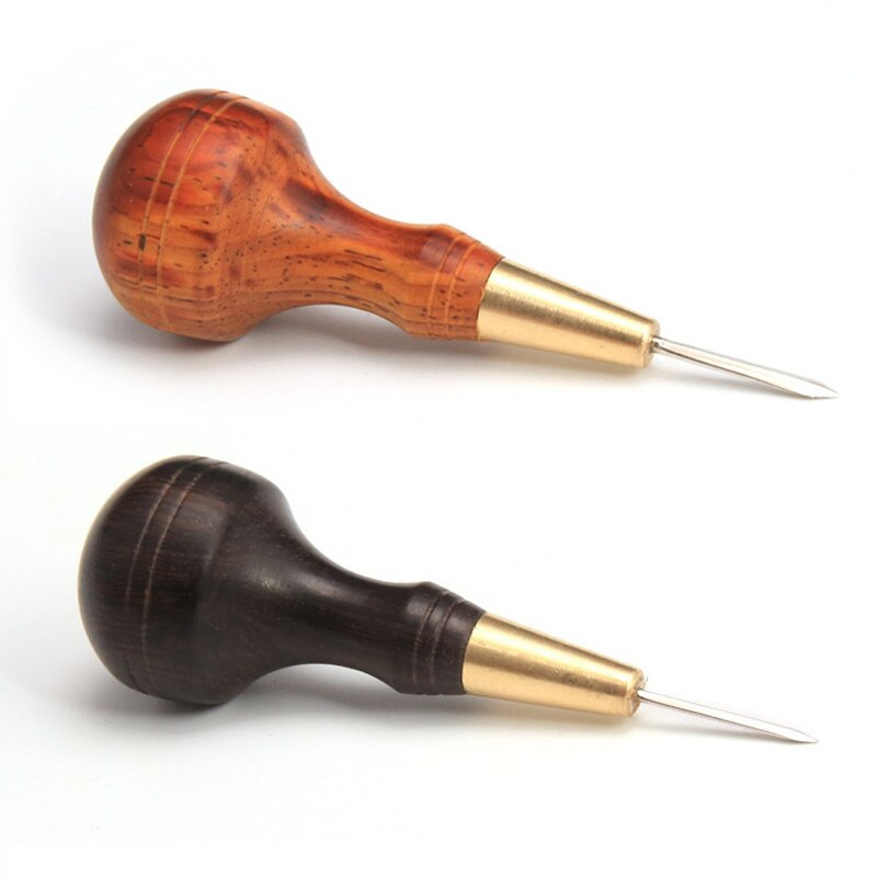 Bőr varrás csíra gyémánt alakú ébenfekete fekete sárgaréz kézműves szerszám kézi varrás csíra DIY varrókúp