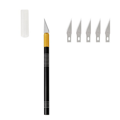 LMDZ Επαγγελματικό μαχαίρι ακριβείας από ανοξείδωτο χάλυβα Εργαλείο ξυραφιού μαχαιριών χόμπι με 5 λεπίδες, έργα τέχνης, κοπτικό μαχαίρι γλυπτικής σπηλιάς