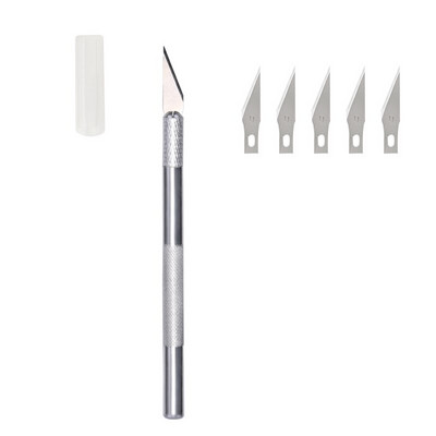 LMDZ Επαγγελματικό μαχαίρι ακριβείας από ανοξείδωτο χάλυβα Εργαλείο ξυραφιού μαχαιριών χόμπι με 5 λεπίδες, έργα τέχνης, κοπτικό μαχαίρι γλυπτικής σπηλιάς