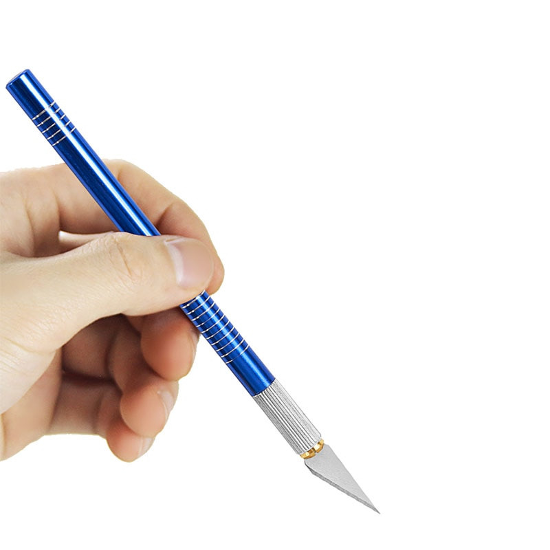 LMDZ Επαγγελματικό μαχαίρι ακριβείας από ανοξείδωτο χάλυβα Εργαλείο ξυραφιού μαχαιριών χόμπι με 5 λεπίδες, έργα τέχνης, κοπτικό μαχαίρι γλυπτικής σπηλιάς