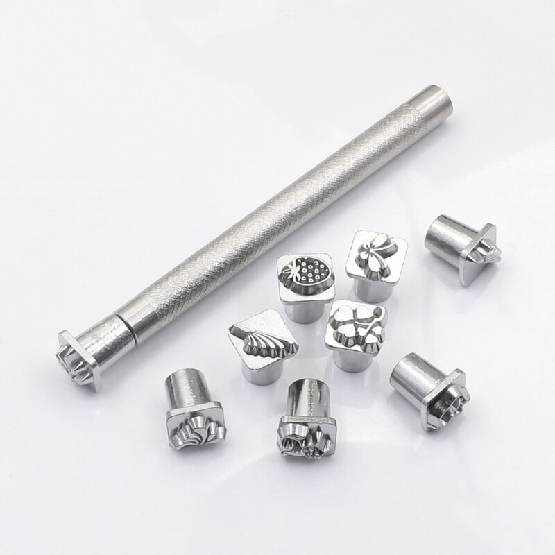 Set alata za utiskivanje kože od 12 komada Životinje, biljke, uzorci Alati za izradu kože Alati za utiskivanje Alat za bušenje DIY Rezbarenje u izradi kože