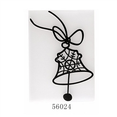 božićno zvono Mape za utiskivanje Plastični predložak za pozadinu za DIY Scrapbooking Rukotvorine Izrada foto albuma Čestitka Blagdanski dekor