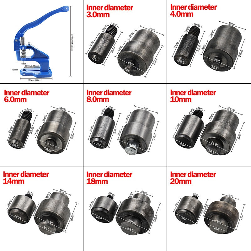 Rankinio mygtuko montavimo įrankis, nutildytas štampavimas, mygtukas, užsegimas, tvirtinimo detalės, ąselių rankinio presavimo mašina namų odinių amatų įrankių forma