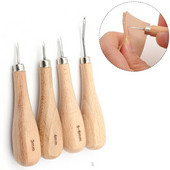 KRABALL 1ΤΕΜ. Δερμάτινο σουβλί 3-6mm Ξύλινη λαβή Punch Awl Ράψιμο Ραπτική Τρύπα για Επισκευή Παπουτσιών Leathercraft Professional