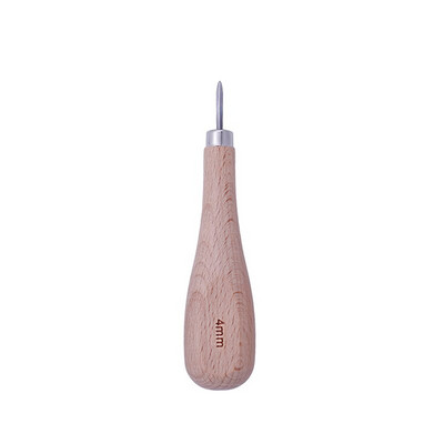 KRABALL 1ΤΕΜ. Δερμάτινο σουβλί 3-6mm Ξύλινη λαβή Punch Awl Ράψιμο Ραπτική Τρύπα για Επισκευή Παπουτσιών Leathercraft Professional