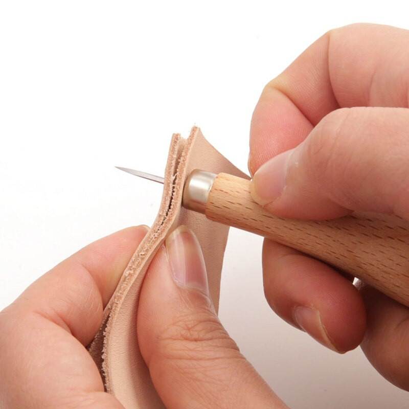 KRABALL 1ΤΕΜ. Δερμάτινο σουβλί 3-6mm Ξύλινη λαβή Punch Awl Ράψιμο Ραπτική Τρύπα για Επισκευή Παπουτσιών Leathercraft Professional