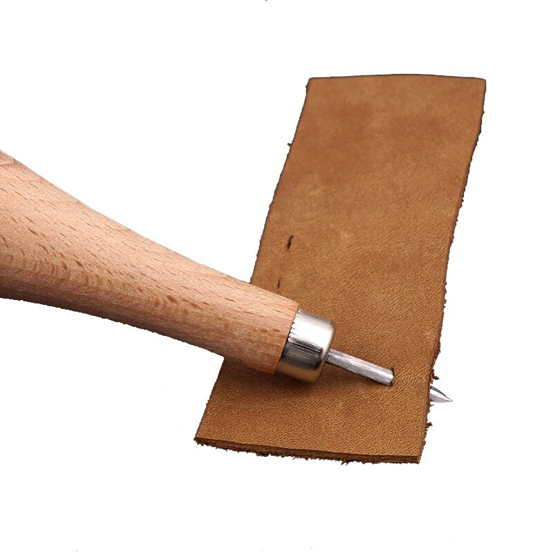 KRABALL 1ΤΕΜ. Δερμάτινο σουβλί 3-6mm Ξύλινη λαβή Punch Awl Ράψιμο Ραπτική Τρύπα για Επισκευή Παπουτσιών Leathercraft Professional