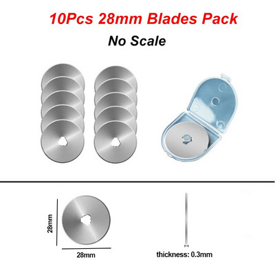 Lame rotative de tăiere de 28/45 mm din oțel inoxidabil SK5 Lame rotative de schimb pentru matlasarea țesăturii din piele, instrumente de cusut pentru patchwork