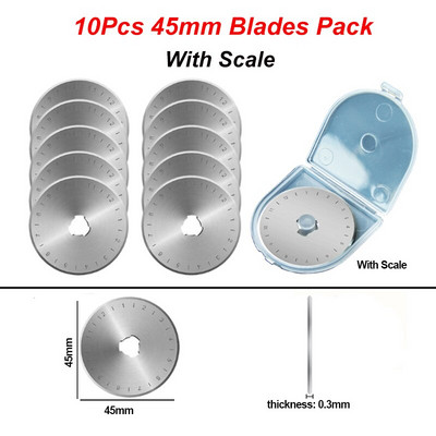 Lame rotative de tăiere de 28/45 mm din oțel inoxidabil SK5 Lame rotative de schimb pentru matlasarea țesăturii din piele, instrumente de cusut pentru patchwork