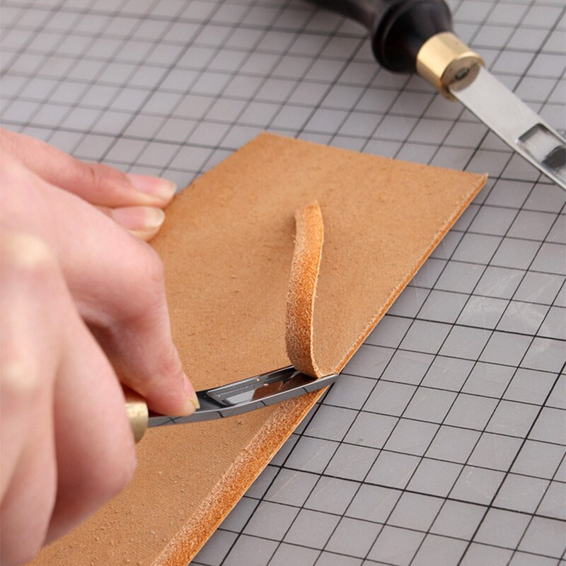 Leather Craft Edge Thinning Tool, Diy Trimming Machine κοπής για κυρτή γωνία Στρογγυλή λεπίδα φτυαριού Leathercraft πλάτος 10mm