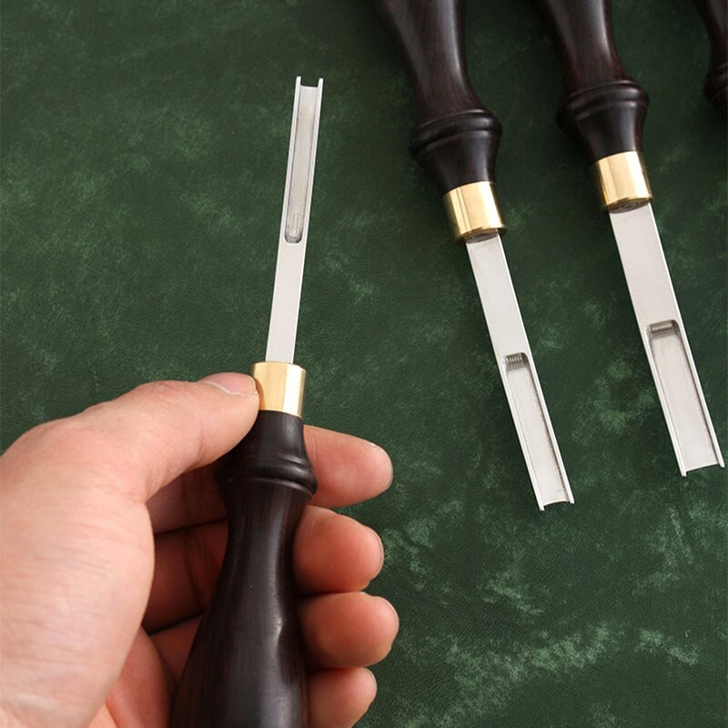 Leather Craft Edge Thinning Tool, Diy Trimming Machine κοπής για κυρτή γωνία Στρογγυλή λεπίδα φτυαριού Leathercraft πλάτος 10mm