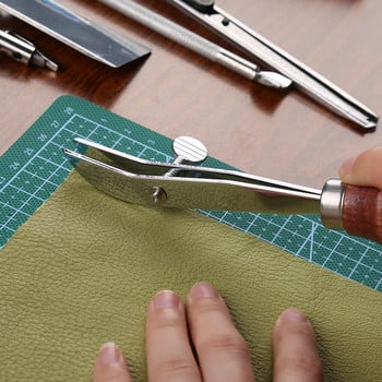 LMDZ 1 бр. Регулируем инструмент за биговане на ръбове за кожени изделия Направи си сам ръчно изработени работни инструменти за кожени изделия Издръжливи, висококачествени