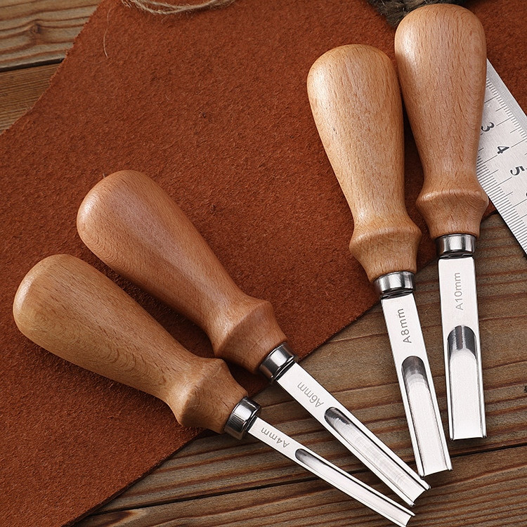 4 dydžio odinis briaunų pjovimo įrankis Praktiškas odinis kraštų pjovimo įrankis.