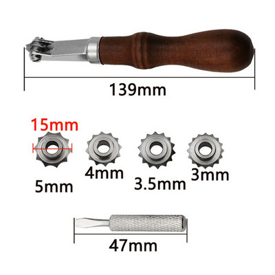 Σετ εργαλείων Leathercraft Spacer Spacer System Embossing Sewing Stitch Spacer Stitching Wheel Marker Tool for DIY Leather Arts&Work