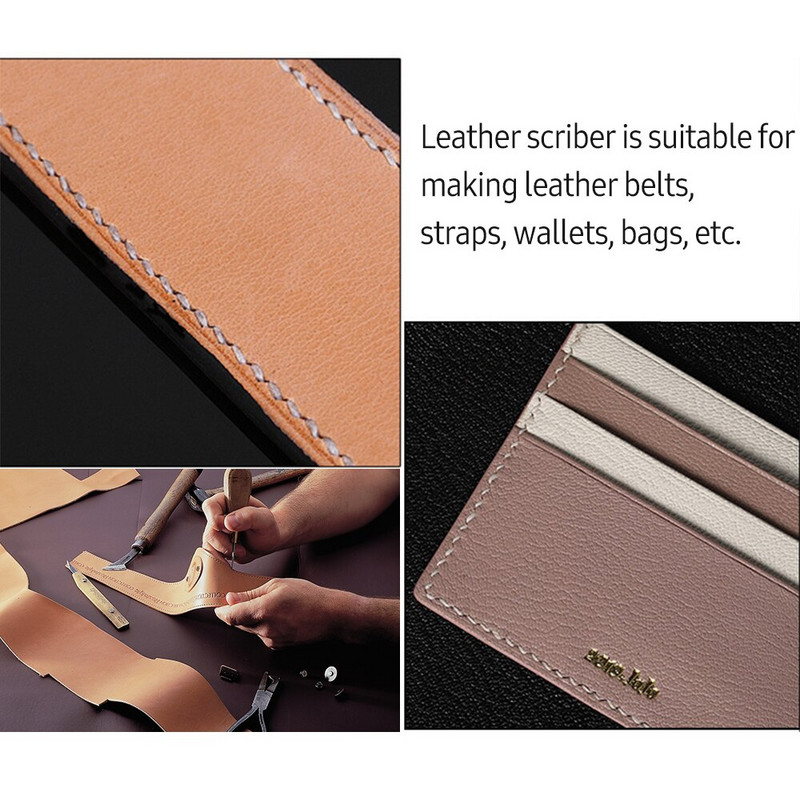 Σετ εργαλείων Leathercraft Spacer Spacer System Embossing Sewing Stitch Spacer Stitching Wheel Marker Tool for DIY Leather Arts&Work