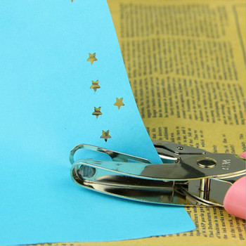 Νέο χειρολαβή 1 τρύπα μεταλλικό χαρτί διάτρησης ευχετήριες κάρτες σε σχήμα καρδιάς με τρύπα για λεύκωμα σημειωματάριο εργαλείο χειρός με ροζ λαβή