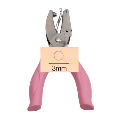 Νέο χειρολαβή 1 τρύπα μεταλλικό χαρτί διάτρησης ευχετήριες κάρτες σε σχήμα καρδιάς με τρύπα για λεύκωμα σημειωματάριο εργαλείο χειρός με ροζ λαβή