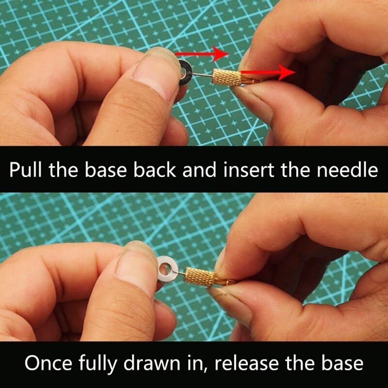 DIY Δερμάτινη χειροτεχνία Χειροποίητη ραφή τοποθέτησης βελόνας ραφής ραφής Positioner Σταθερό κλιπ ελατηρίου εργαλείου ραπτικής