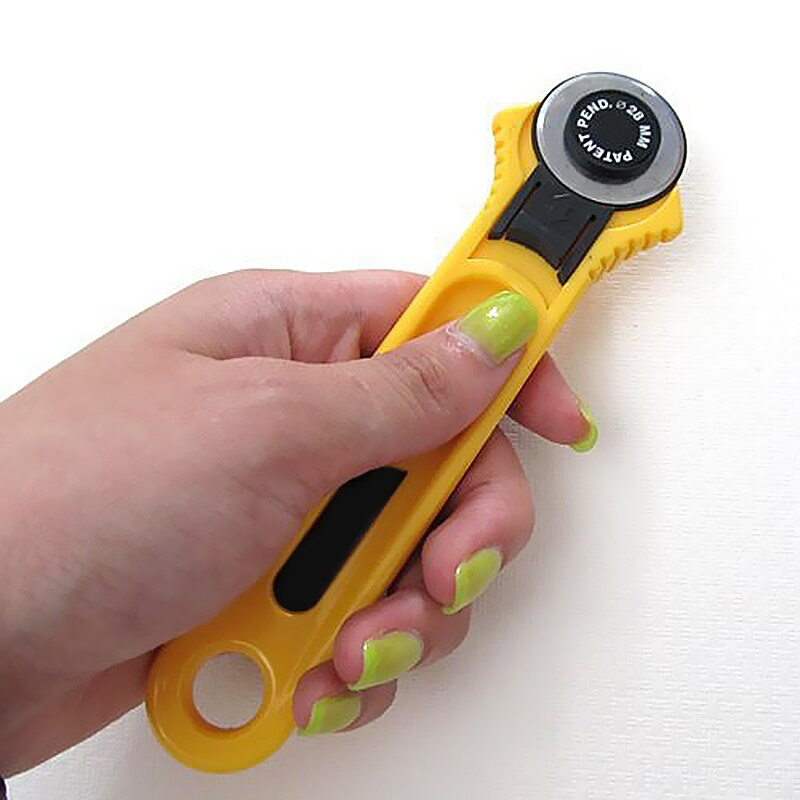 28 mm ringikujulise lõikega kollane pöörlev lõiketera lapiline kangas, nahast käsitööõmblustööriistad GRSA889